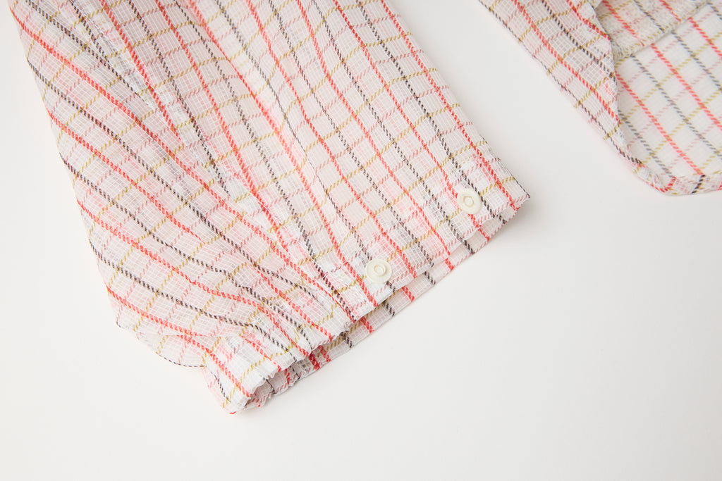 迷迭香×HNT MESH L/S SHIRT / Tattersall Check