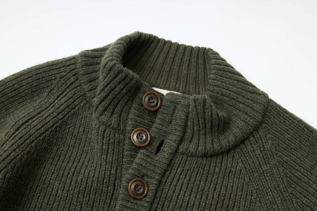 ROUVER × HNT Henley Neck Sweater