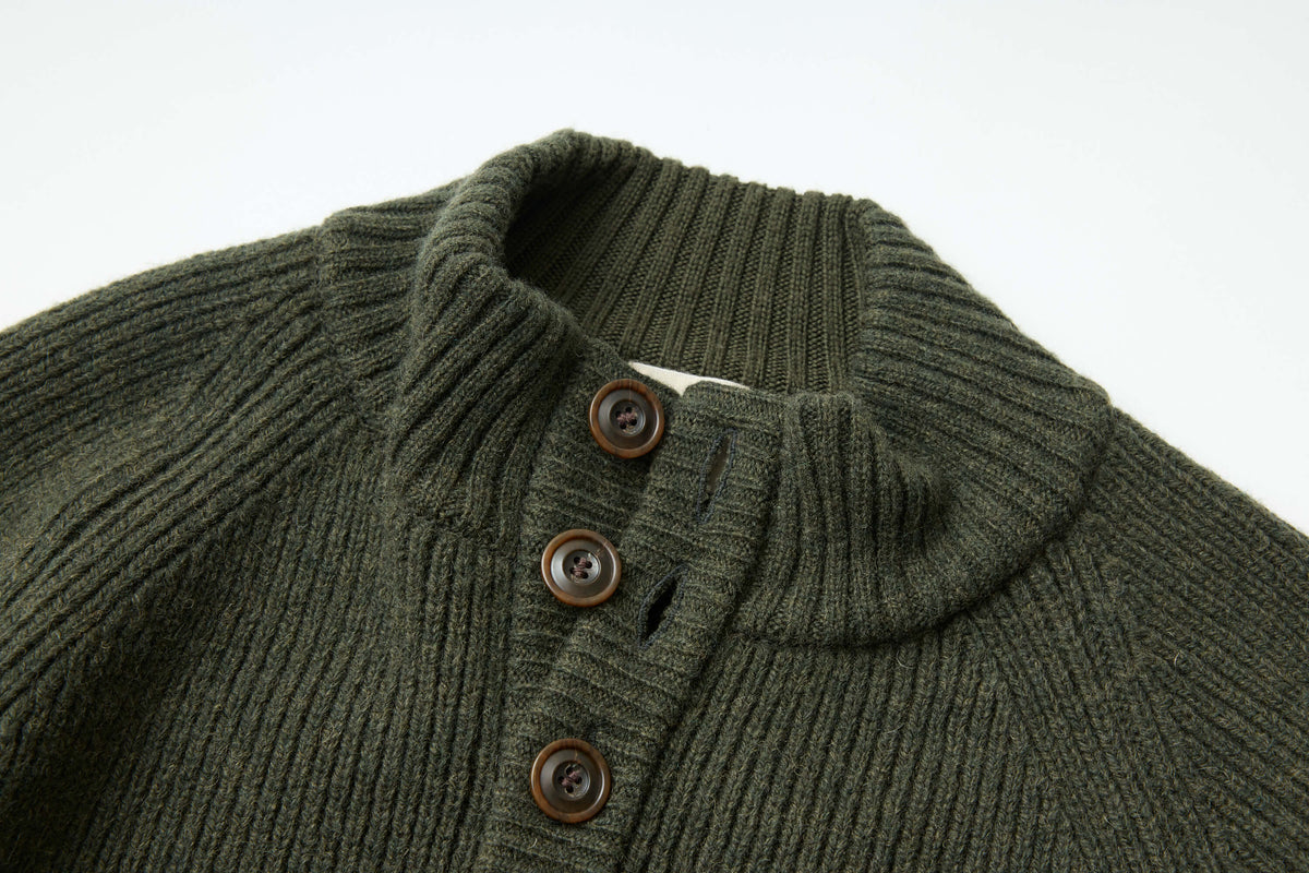 ROUVER × HNT Henley Neck Sweater