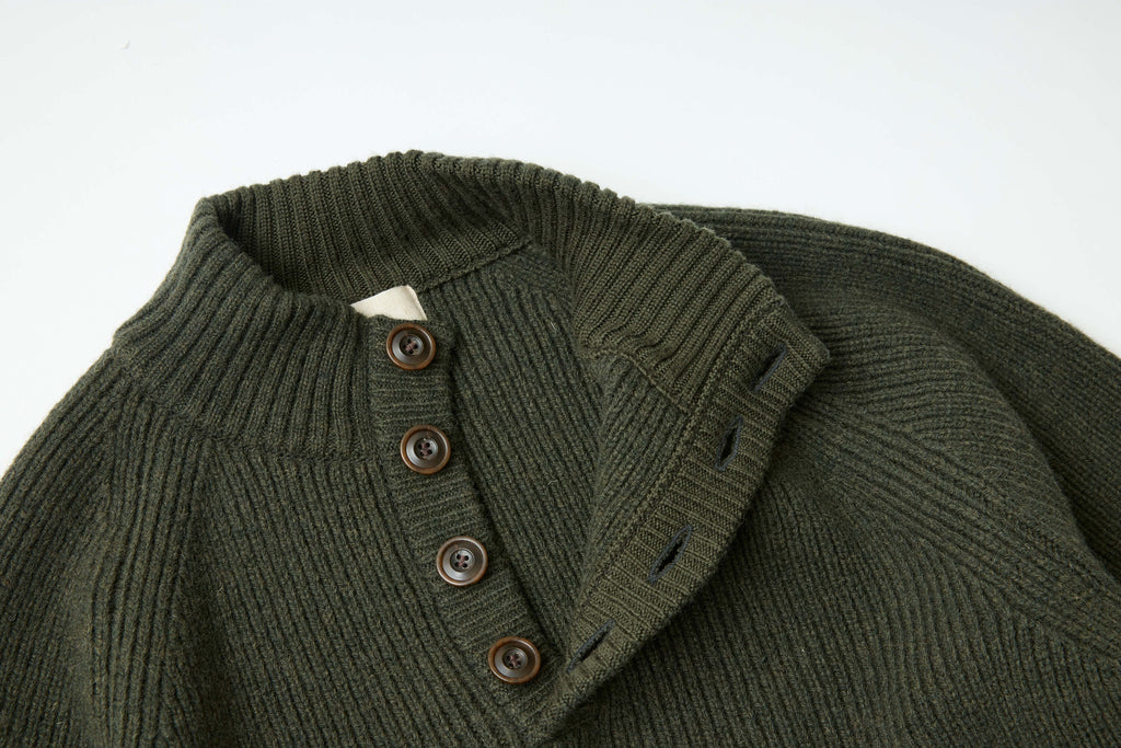 ROUVER × HNT Henley Neck Sweater