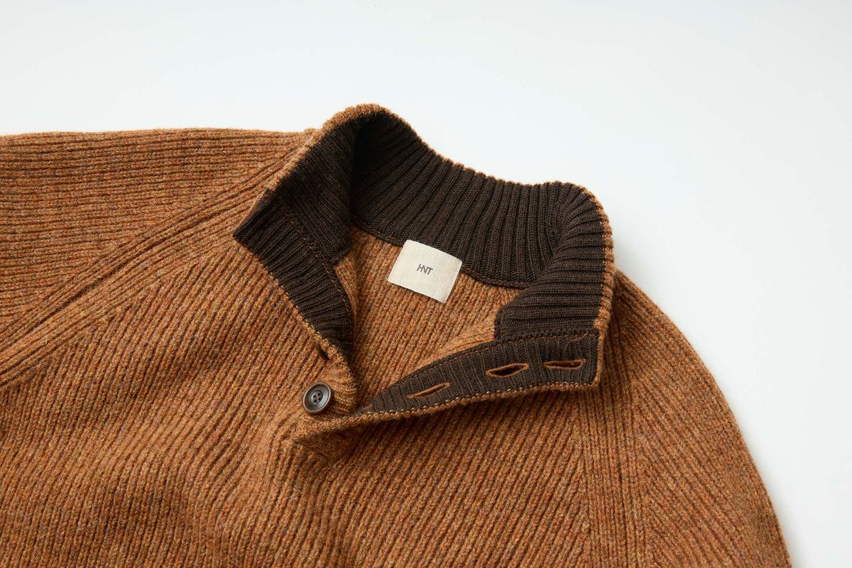 ROUVER × HNT Henley Neck Sweater