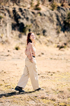 PE Wide Chino Trousers / Beige