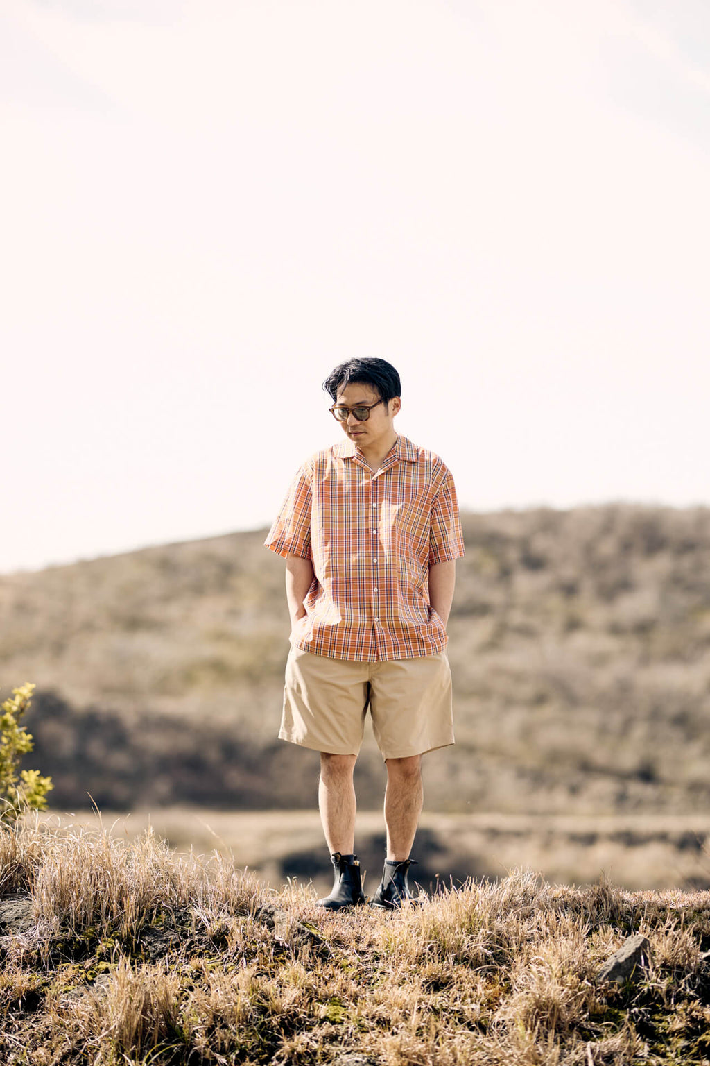 PE Check Open-collar S/S Shirt