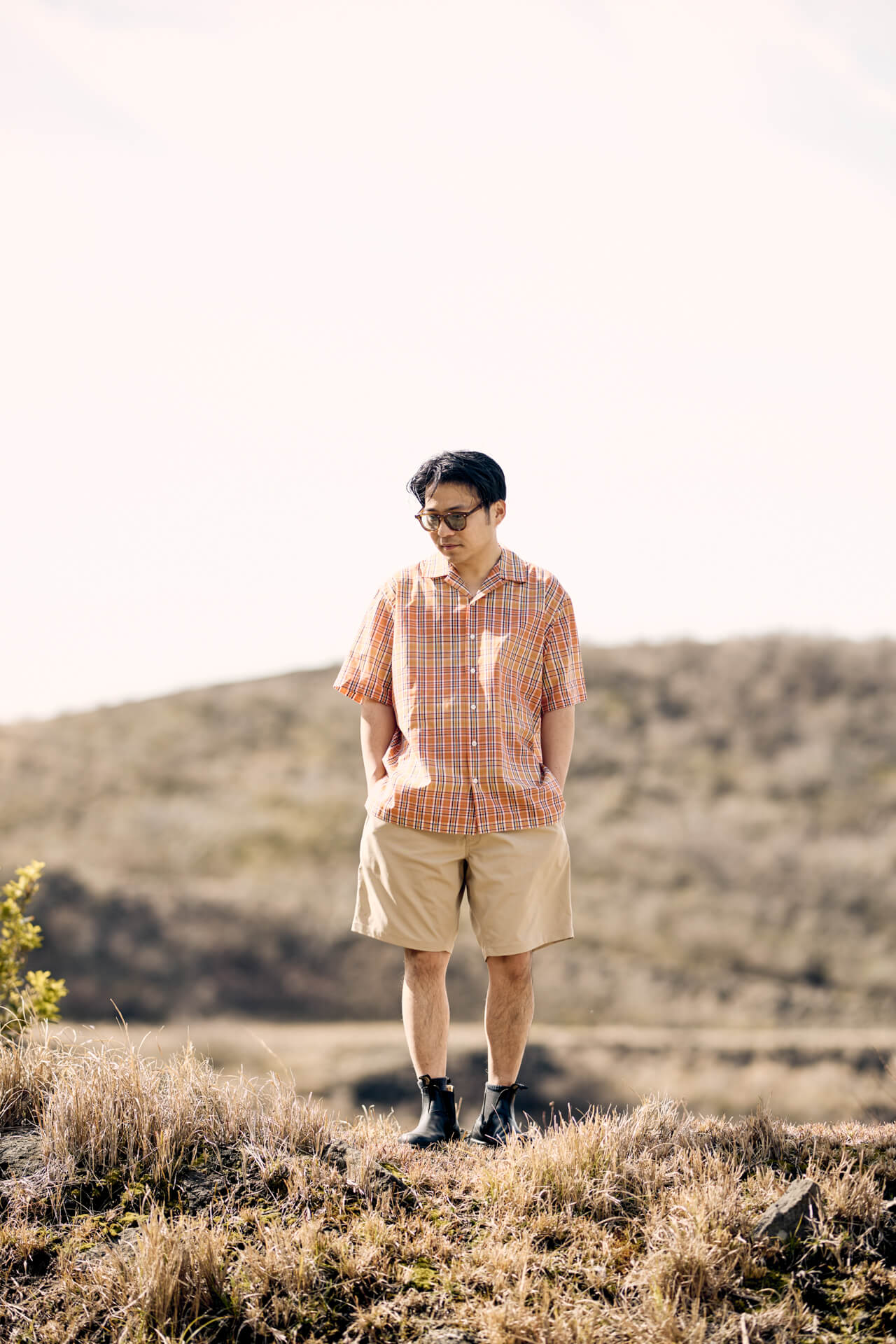 PE Check Open-collar S/S Shirt