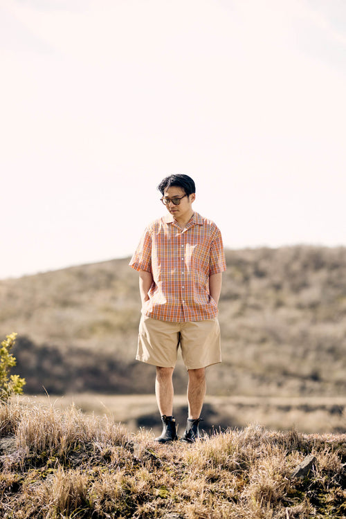 PE Check Open-collar S/S Shirt
