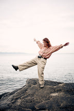 PE Wide Chino Trousers / Beige