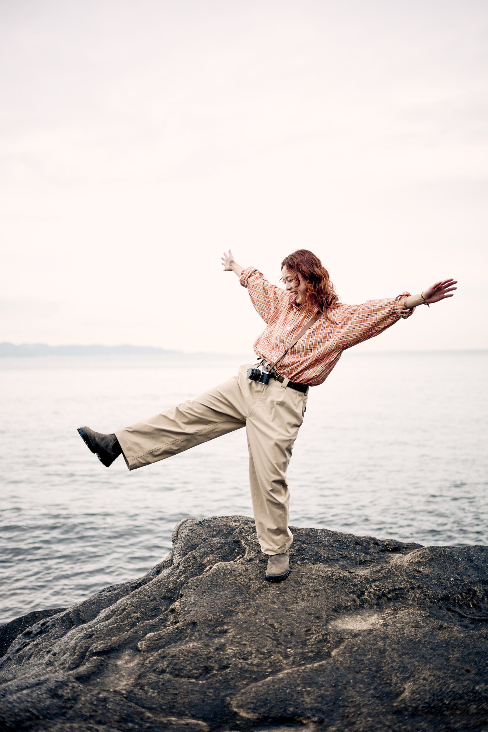 PE Wide Chino Trousers / Beige