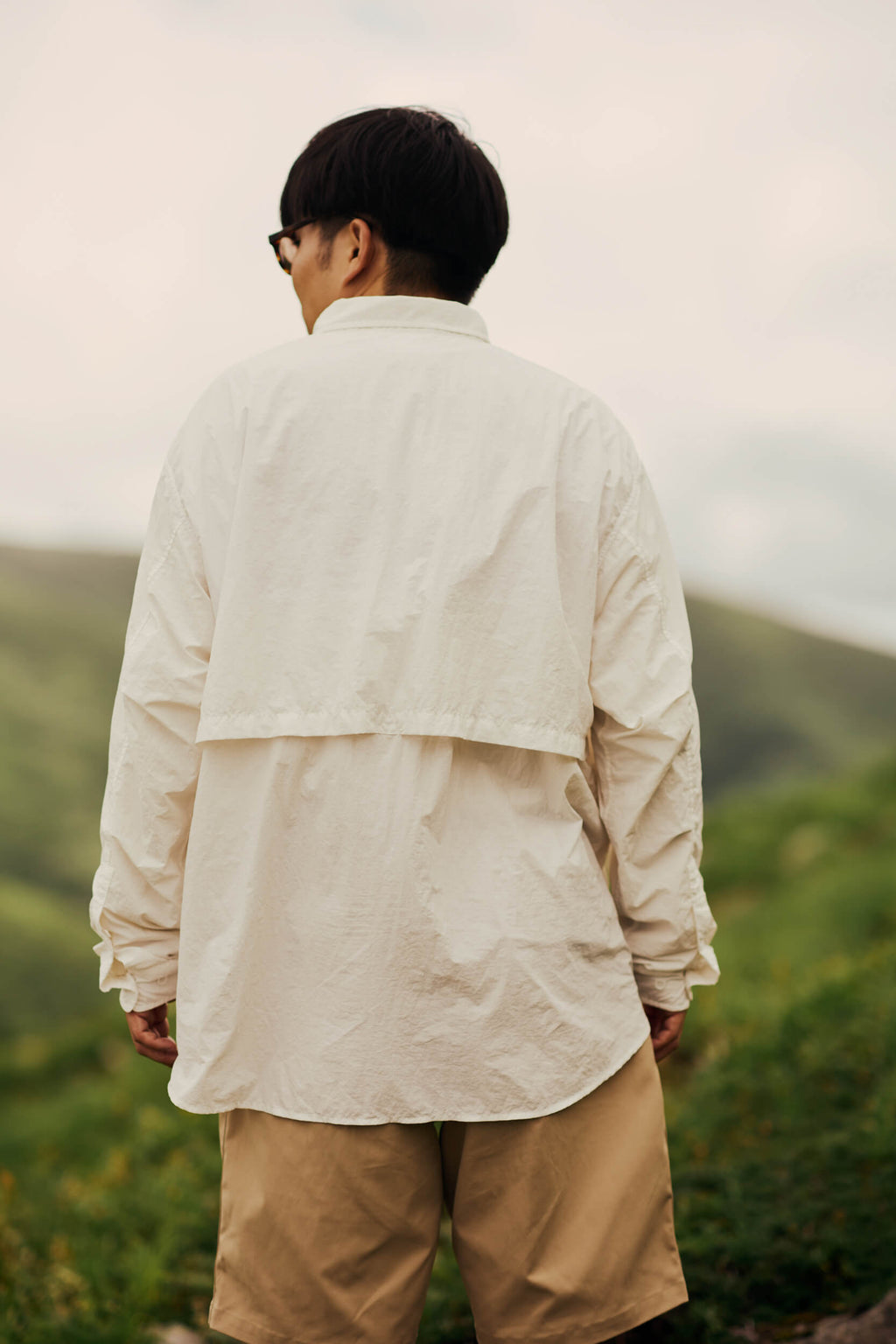 Nylon Button Down Shirt