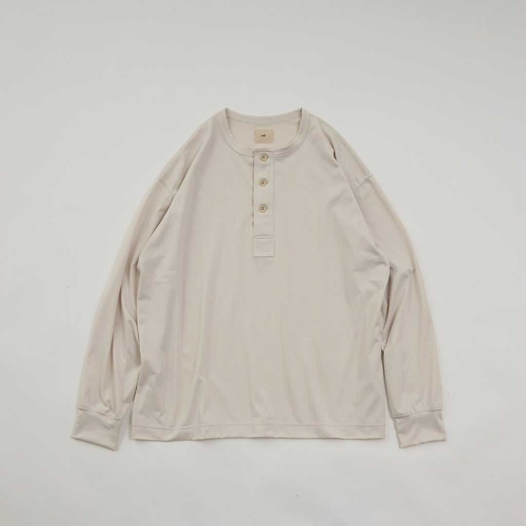 Polyester Henley Neck L/S T-shirt