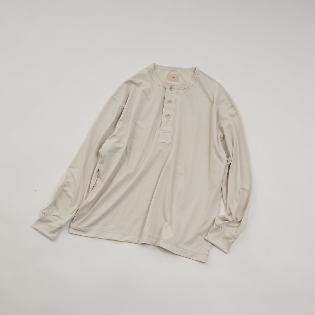 Polyester Henley Neck L/S T-shirt