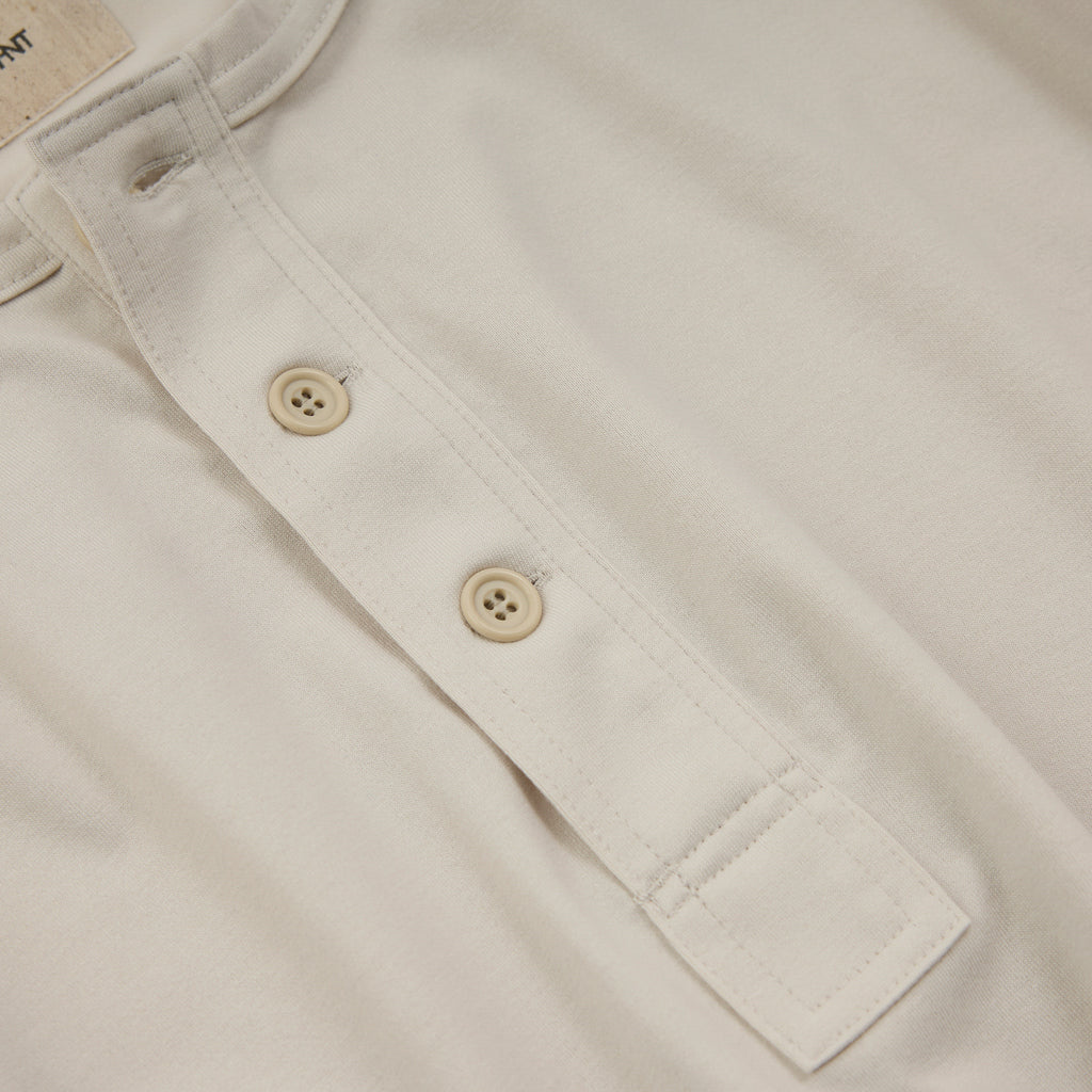 Polyester Henley Neck L/S T-shirt