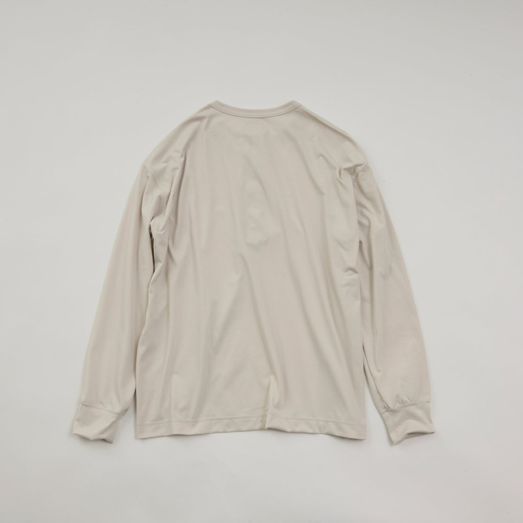 Polyester Henley Neck L/S T-shirt