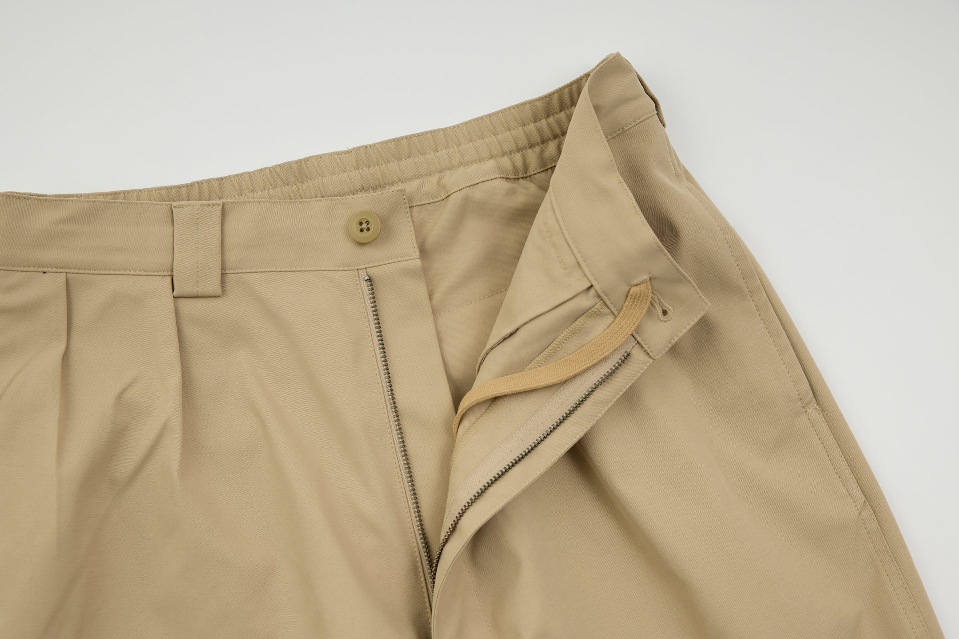 Polyester Wide Chino Trousers / Black