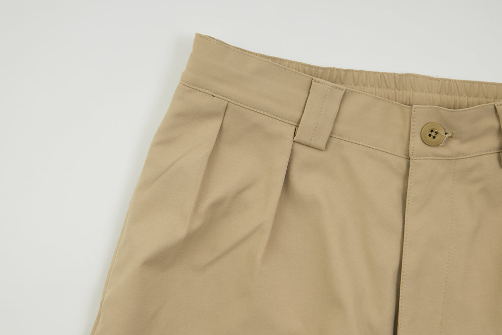Polyester Wide Chino Trousers / Black