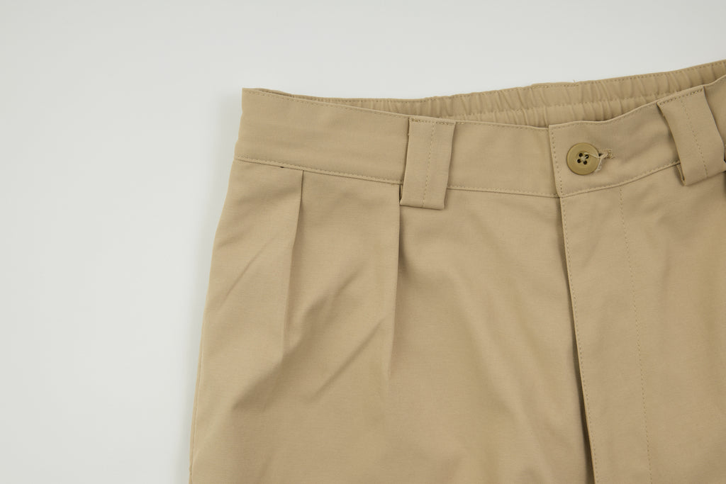 Polyester Wide Chino Trousers / Black