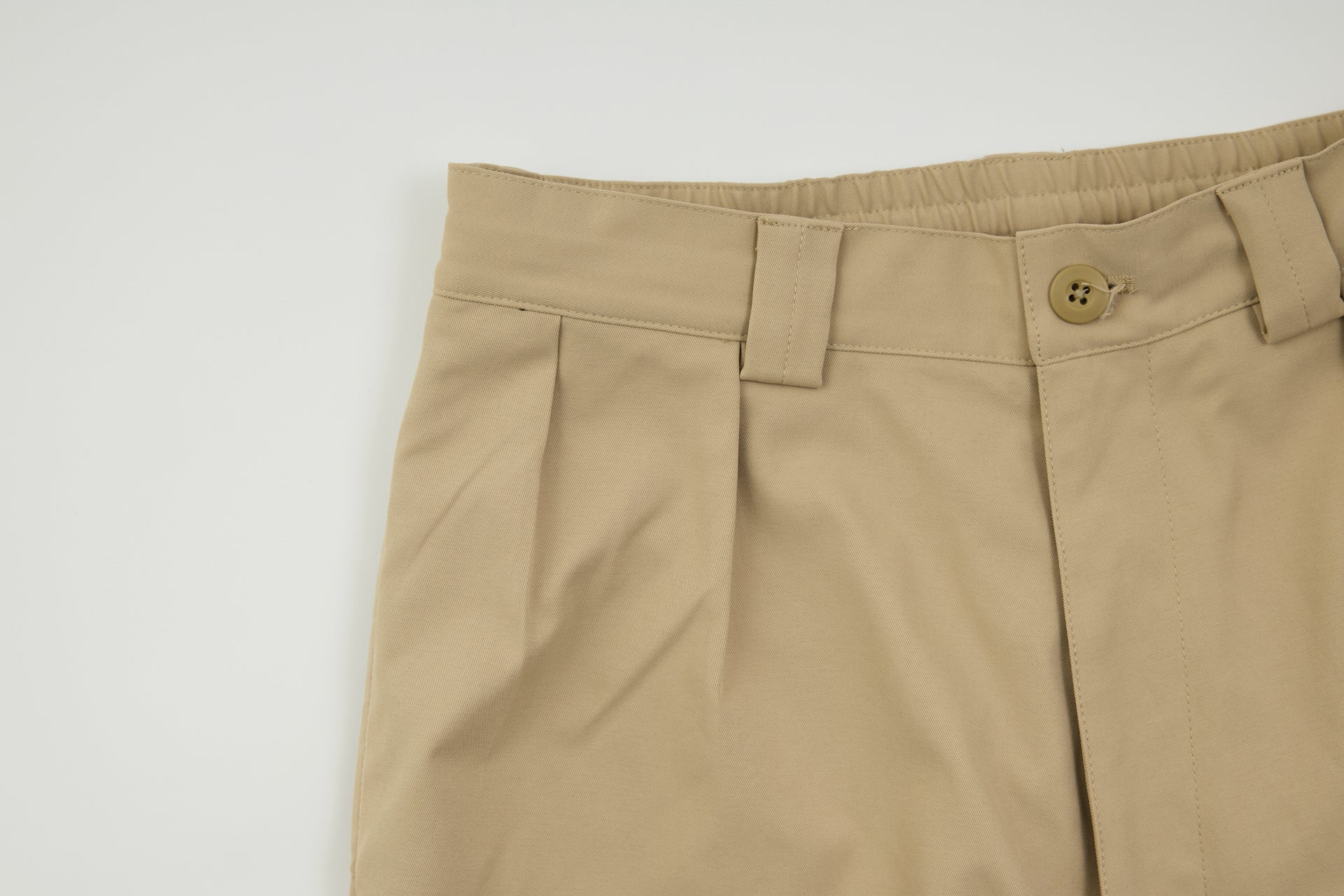 Polyester Wide Chino Trousers / Black