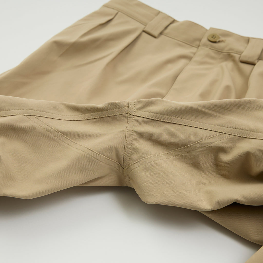 PE Wide Chino Trousers / Beige
