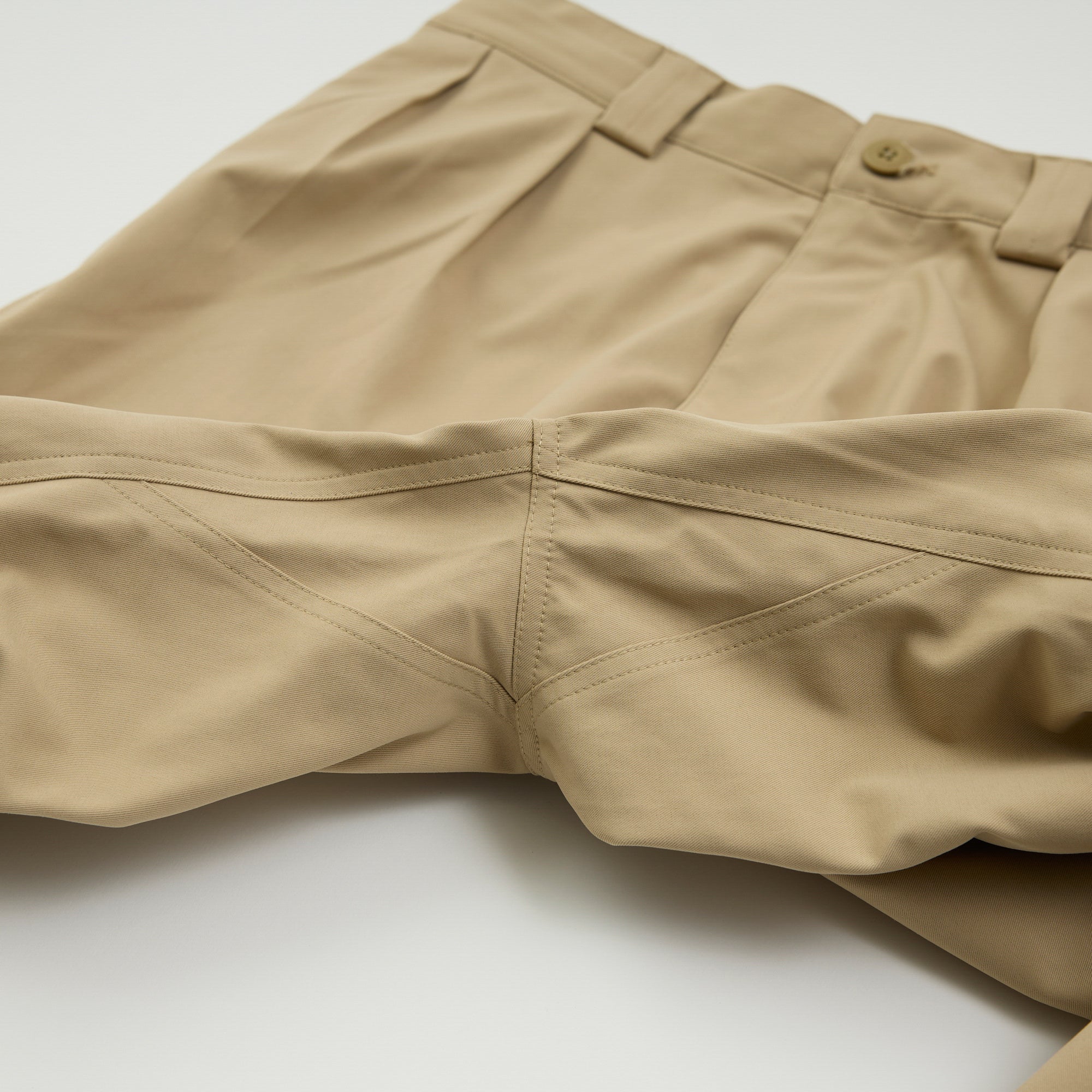 PE Wide Chino Trousers / Beige