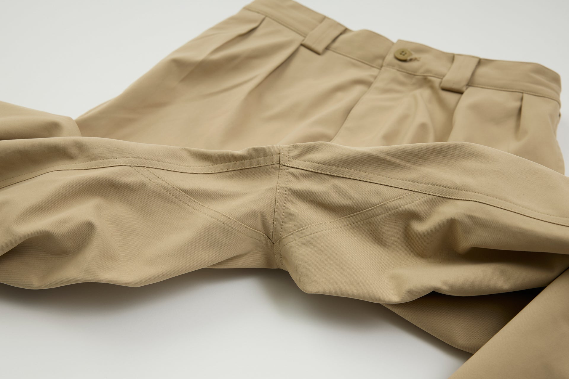 Polyester Wide Chino Trousers / Black