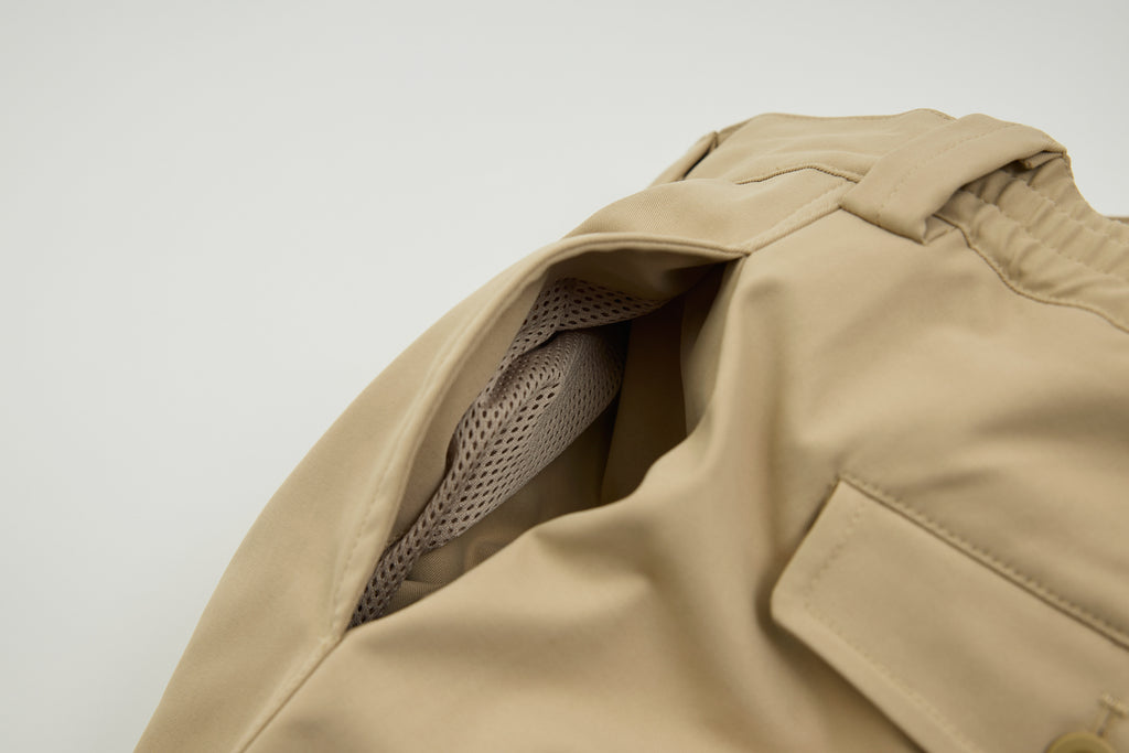 Polyester Wide Chino Trousers / Black