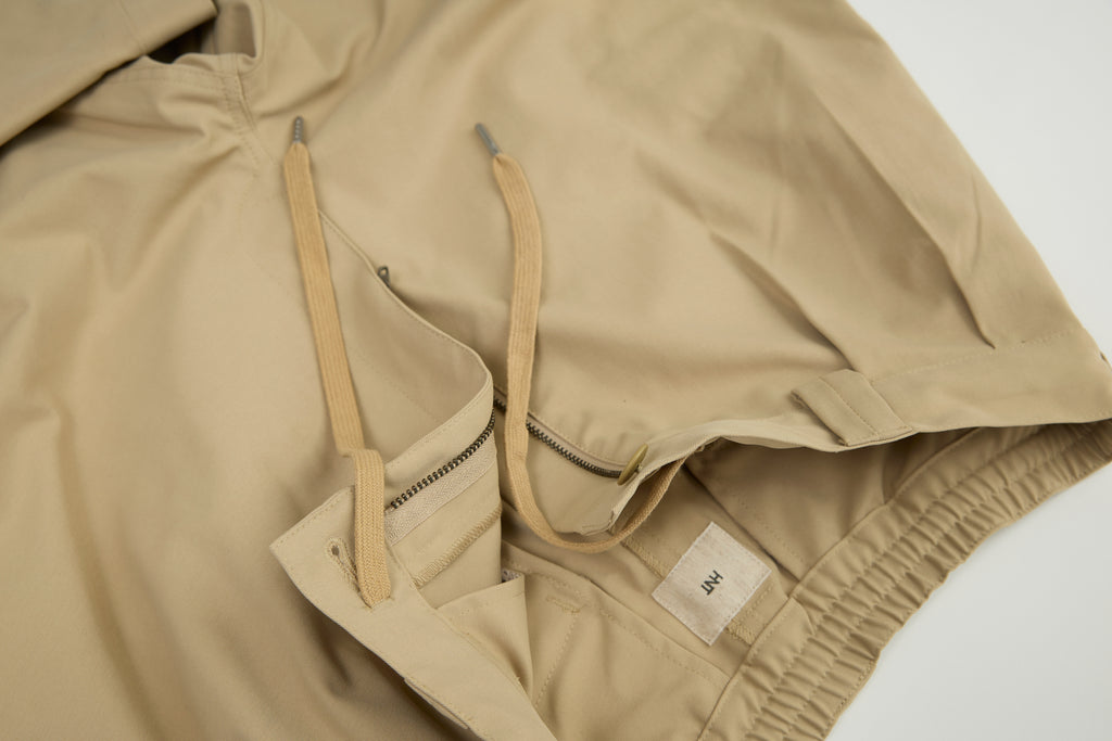 Polyester Wide Chino Trousers / Black