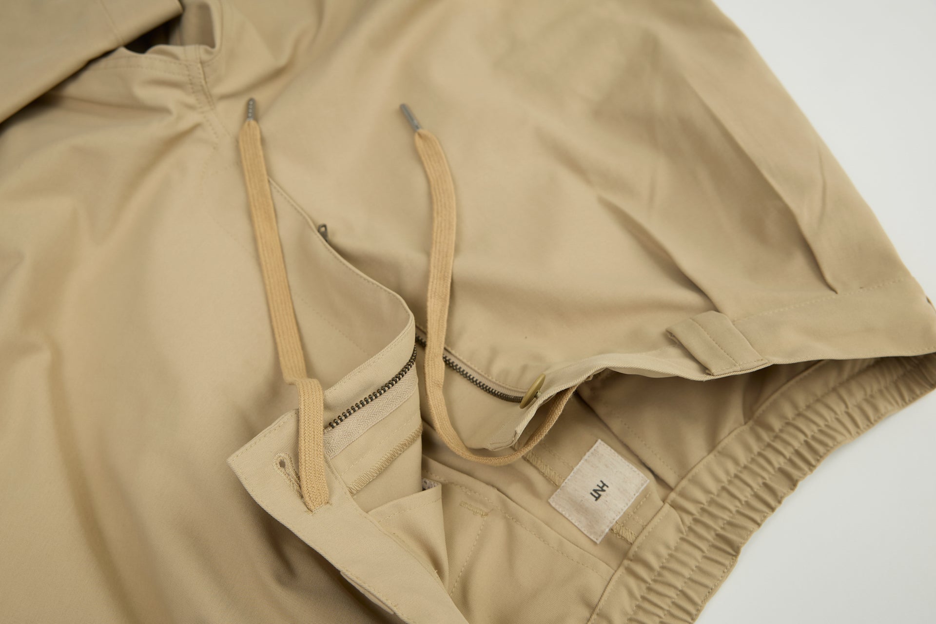 Polyester Wide Chino Trousers / Black