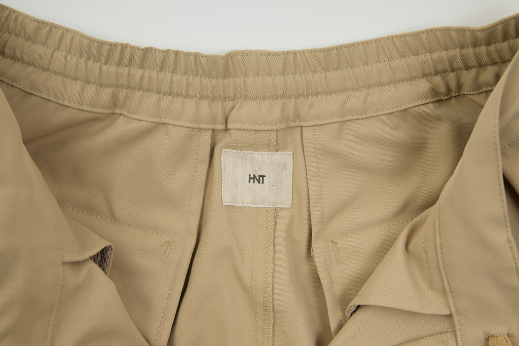 Polyester Wide Chino Trousers / Black