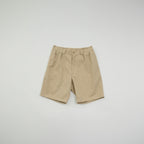 Polyester Wide Chino Short Trousers / Beige