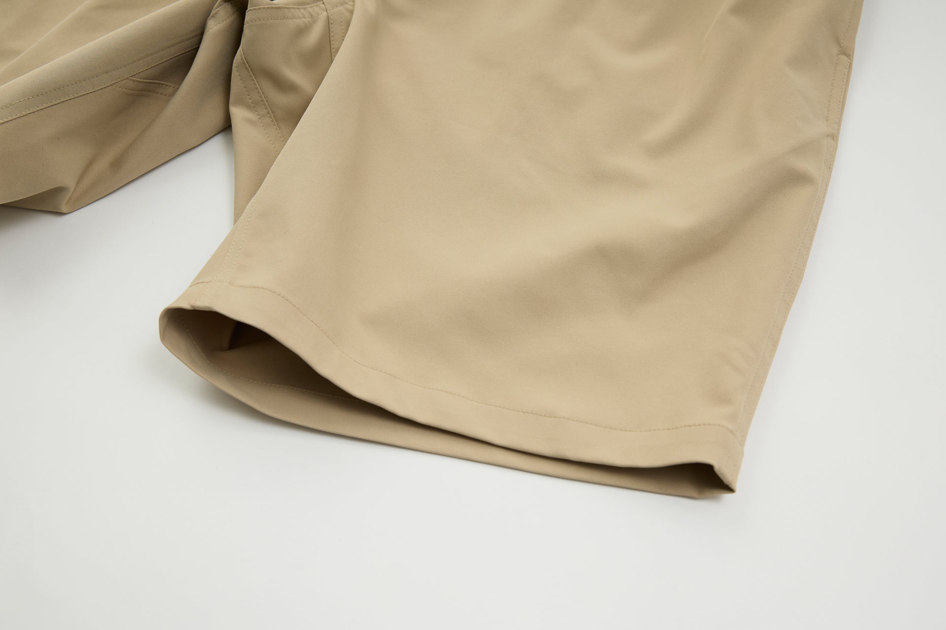Polyester Wide Chino Short Trousers / Black