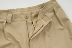 Polyester Wide Chino Short Trousers / Black