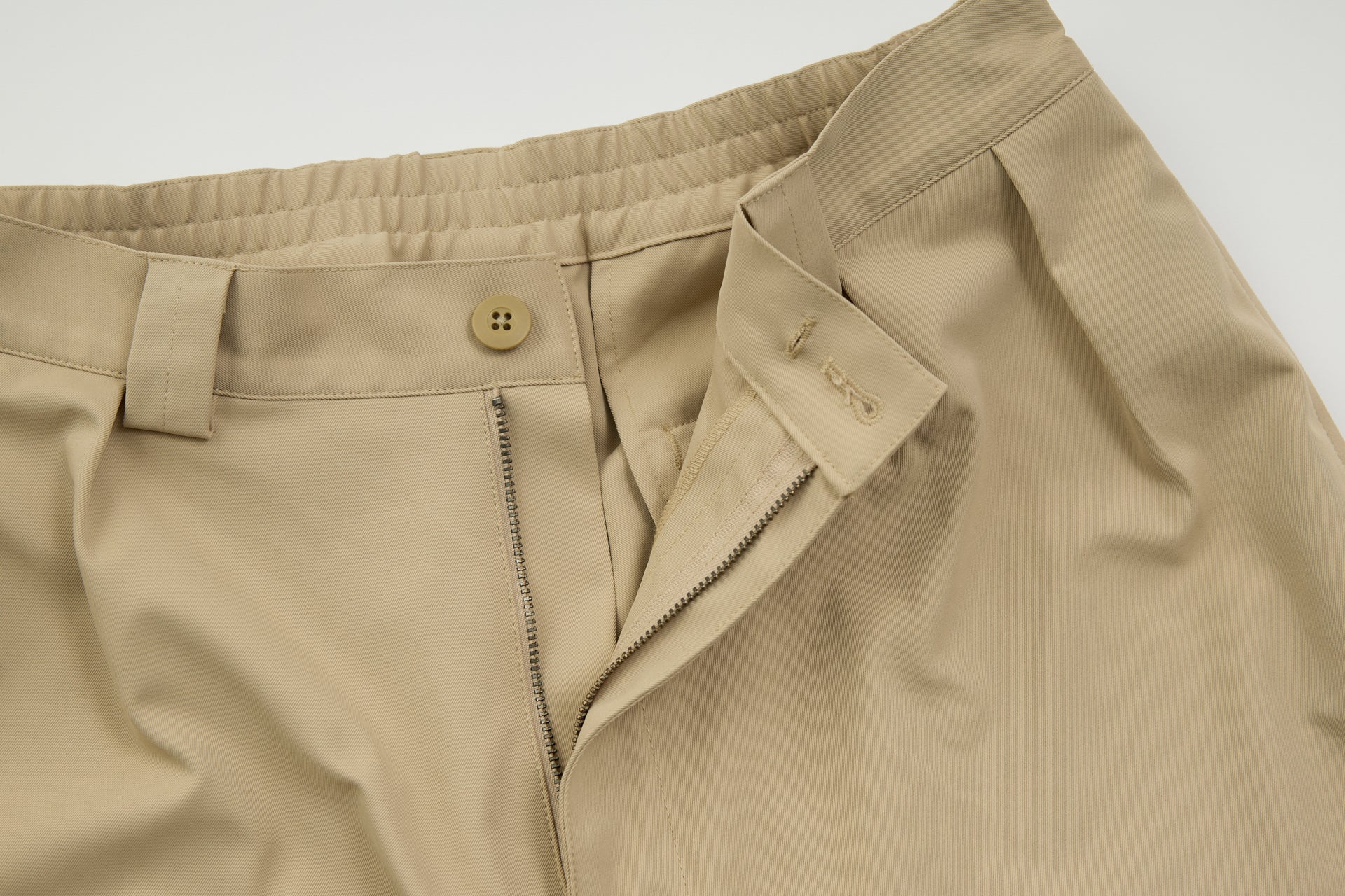 Polyester Wide Chino Short Trousers / Black