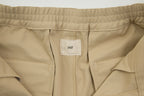 Polyester Wide Chino Short Trousers / Black