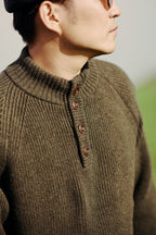 ROUVER × HNT Henley Neck Sweater