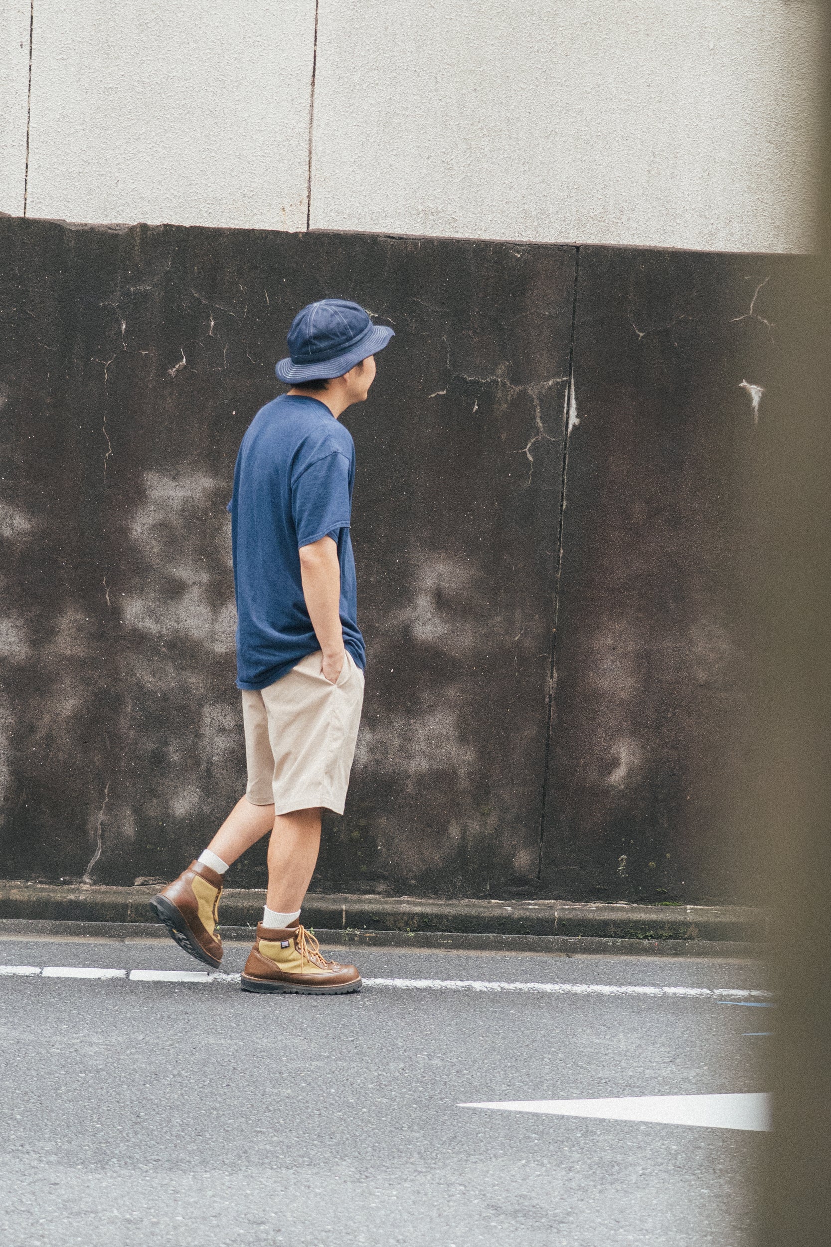 Polyester Wide Chino Short Trousers / Black