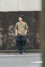 Polyester Wide Chino Trousers / Black