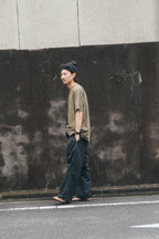 Polyester Wide Chino Trousers / Black