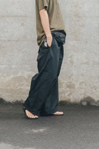 Polyester Wide Chino Trousers / Black