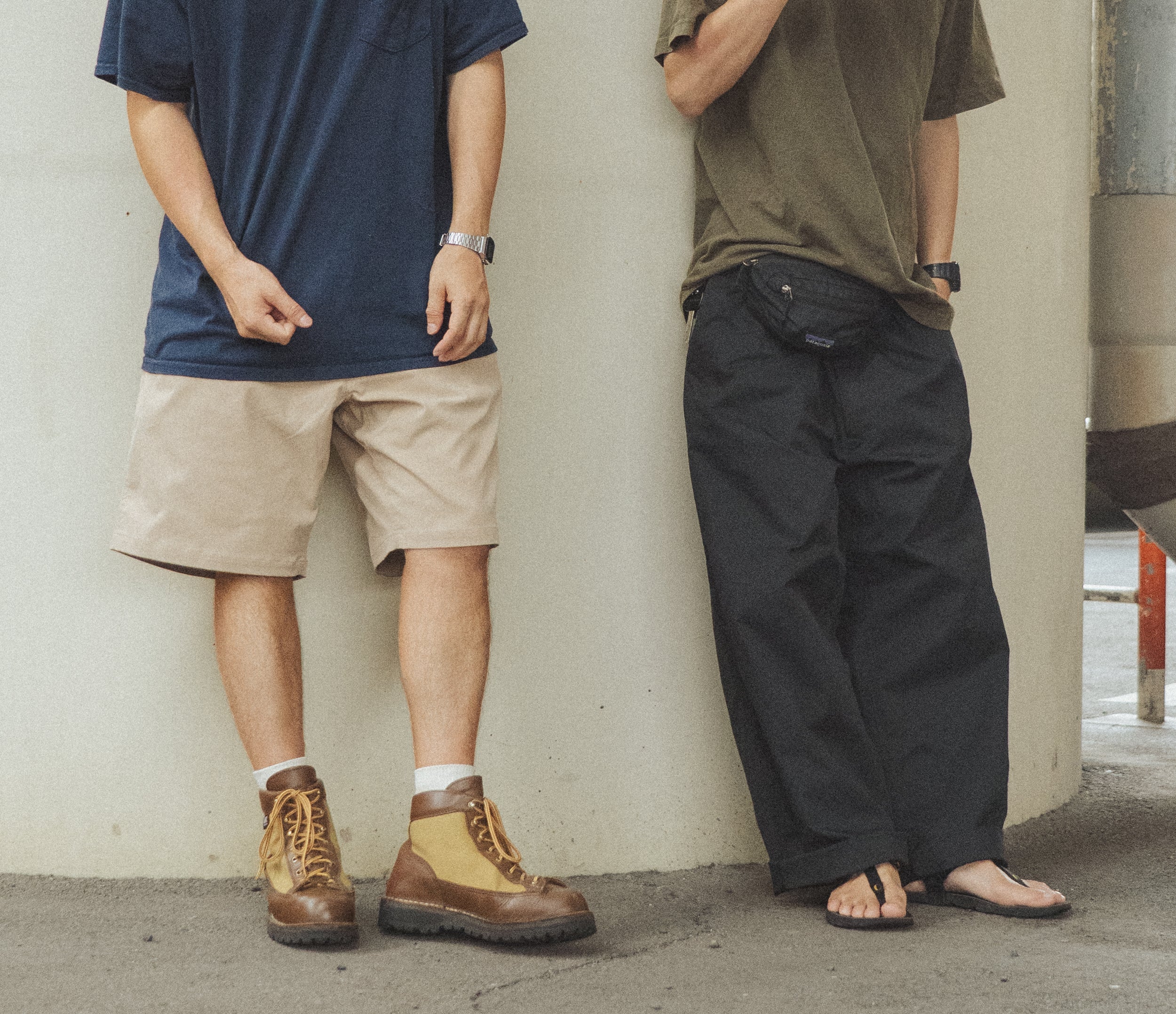 Polyester Wide Chino Short Trousers / Black